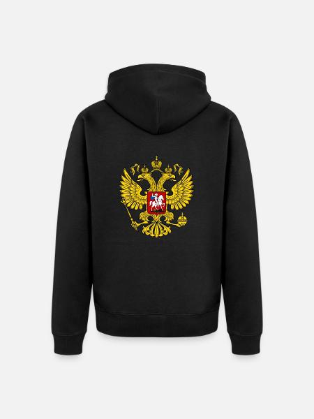 Russian symbol - Unisex Premium Organic Zip Hoodie - black