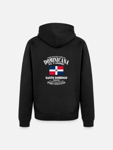 Dominican Republic - Unisex Premium Organic Zip Hoodie - black