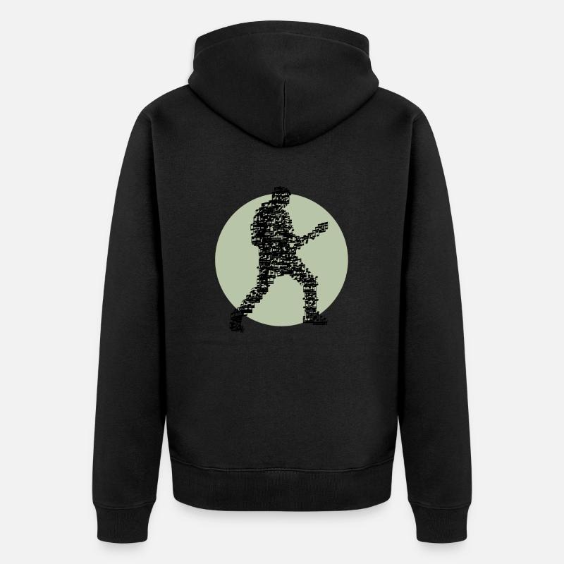 guitar_player_notes_09201602 - Unisex Premium Bio Zip Hoodie - Schwarz