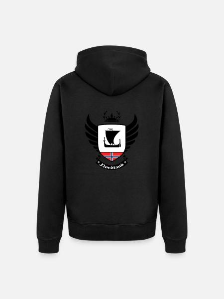 Nordland - Unisex Premium Bio Zip Hoodie - Schwarz