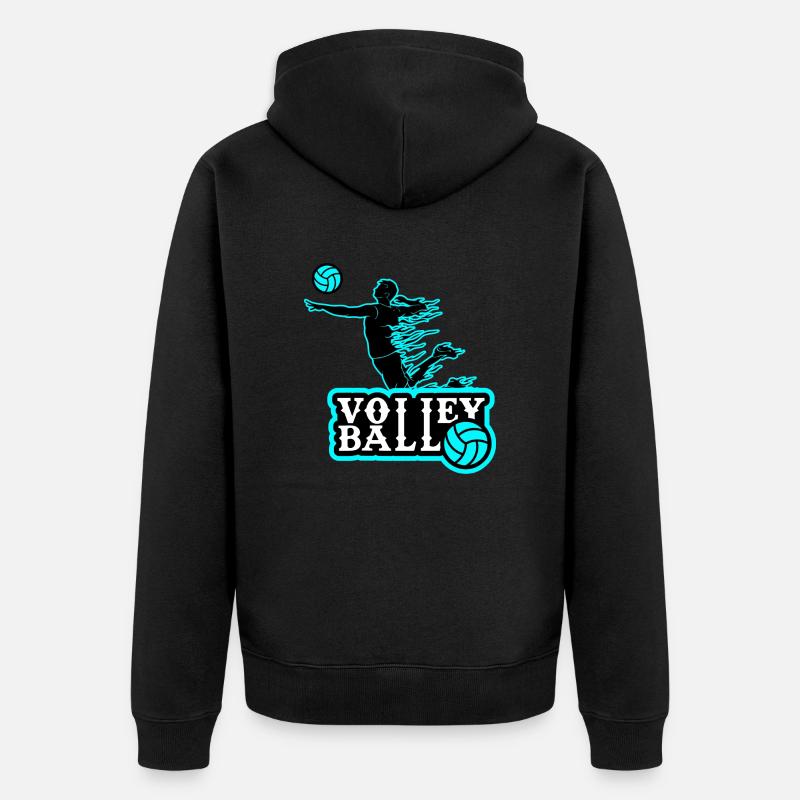 Volleyball - Veste à capuche bio Premium Unisexe - noir