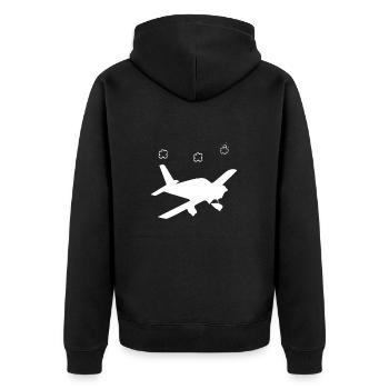 avion - Veste à capuche bio Premium Unisexe - noir - Dos - Nico (187cm)