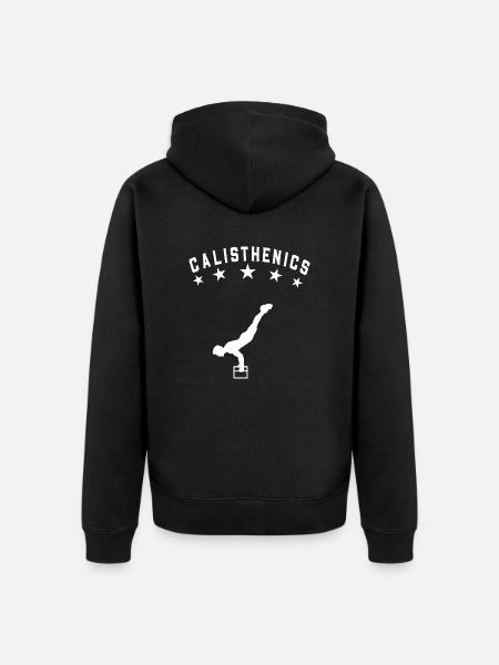 Calisthenics Street Workout Planche Klimmzüge Dips - Premium økologisk unisex-hættejakke - sort