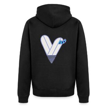 You Are My Heart - Unisex Premium Bio Zip Hoodie - Schwarz - Hinten - Nico (187cm)