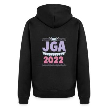 Jga 2022 Junggesellenabschied - Unisex Premium Bio Zip Hoodie - Schwarz - Hinten - Nico (187cm)