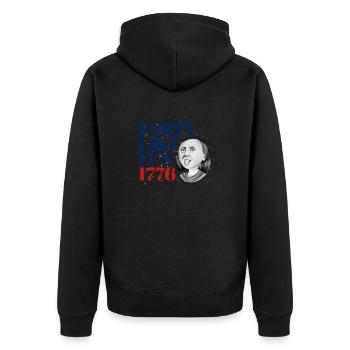 Party Like It's 1776 - Unisex Premium Organic Zip Hoodie - black - Back - Nico (187cm)