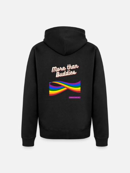More than Buddies - Unisex Premium Organic Zip Hoodie - black
