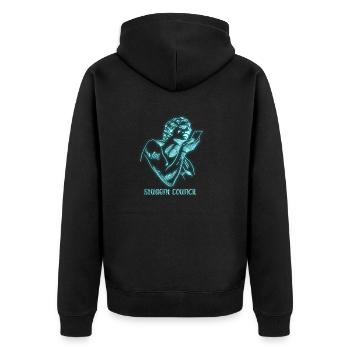 Student Council Sculpture - Unisex Premium Organic Zip Hoodie - black - Back - Nico (187cm)