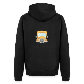 School Bus Driver - Unisex Premium Organic Zip Hoodie - black - Back - Nico (187cm)