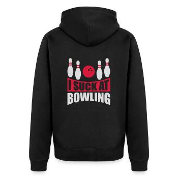 Je suis nul au bowling - Veste à capuche bio Premium Unisexe - noir - Dos - Nico (187cm)