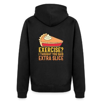 exercise - Funny Turkey - Veste à capuche bio Premium Unisexe - noir - Dos - Nico (187cm)