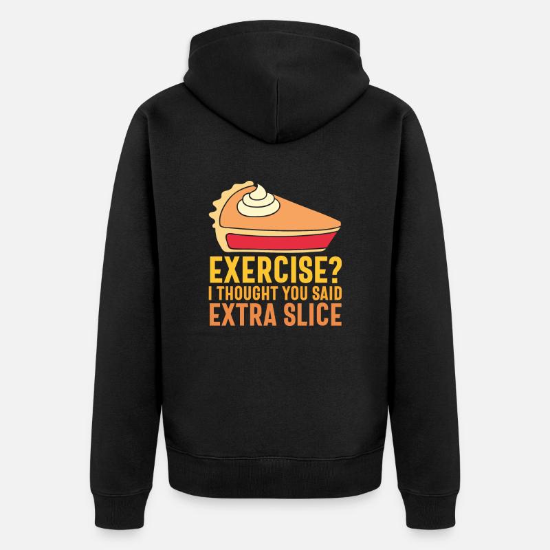 exercise - Funny Turkey - Veste à capuche bio Premium Unisexe - noir