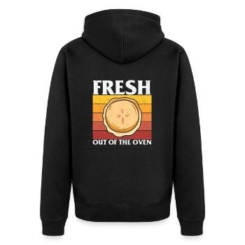 fresh ou of the oven - Funny Turkey - Veste à capuche bio Premium Unisexe - noir - Dos - Nico (187cm)