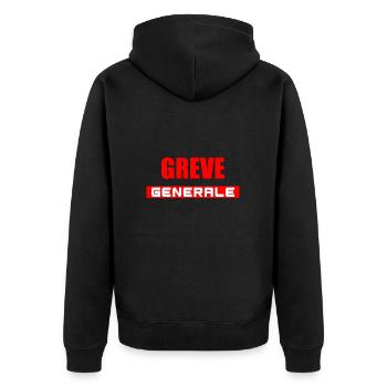 Grève générale - Veste à capuche bio Premium Unisexe - noir - Dos - Nico (187cm)
