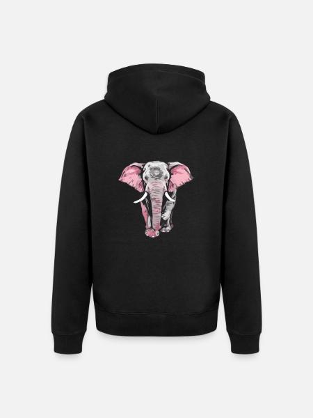 Hako l éléphant - Veste à capuche bio Premium Unisexe - noir