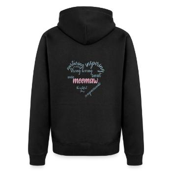Mother's Day Heart 9 - Unisex Premium Organic Zip Hoodie - black - Back - Nico (187cm)