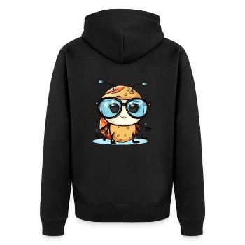 Melu ladybug - Unisex Premium Organic Zip Hoodie - black - Back - Nico (187cm)