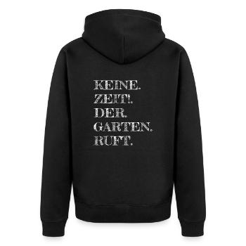 florist gärtner humor geschenkidee biogärtner - Unisex Premium Bio Zip Hoodie - Schwarz - Hinten - Nico (187cm)