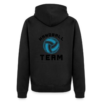 Équipe de handball - Veste à capuche bio Premium Unisexe - noir - Dos - Nico (187cm)