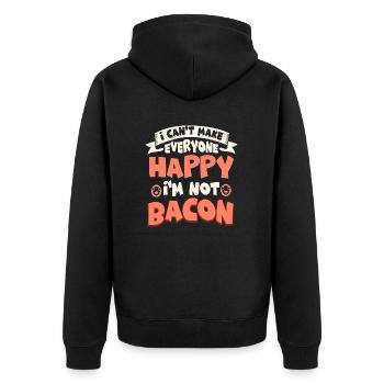 Je ne peux pas rendre tout le monde heureux Je ne suis pas de la viande de porc au jambon - Veste à capuche bio Premium Unisexe - noir - Dos - Nico (187cm)