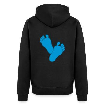 Bébé Pieds Garçon - Veste à capuche bio Premium Unisexe - noir - Dos - Nico (187cm)