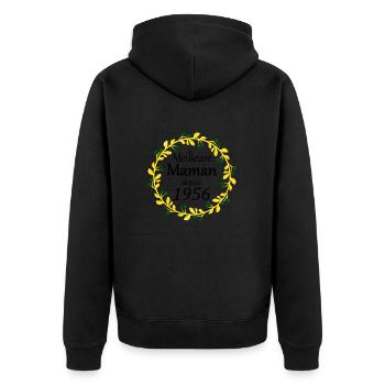 Meilleure Maman depuis 1956 - Veste à capuche bio Premium Unisexe - noir - Dos - Nico (187cm)