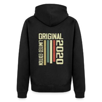 Retro 2020 Cadeau 4e Anniversaire Vintage 1995 - Veste à capuche bio Premium Unisexe - noir - Dos - Nico (187cm)