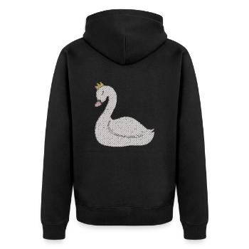Tissu de cygne - Veste à capuche bio Premium Unisexe - noir - Dos - Nico (187cm)