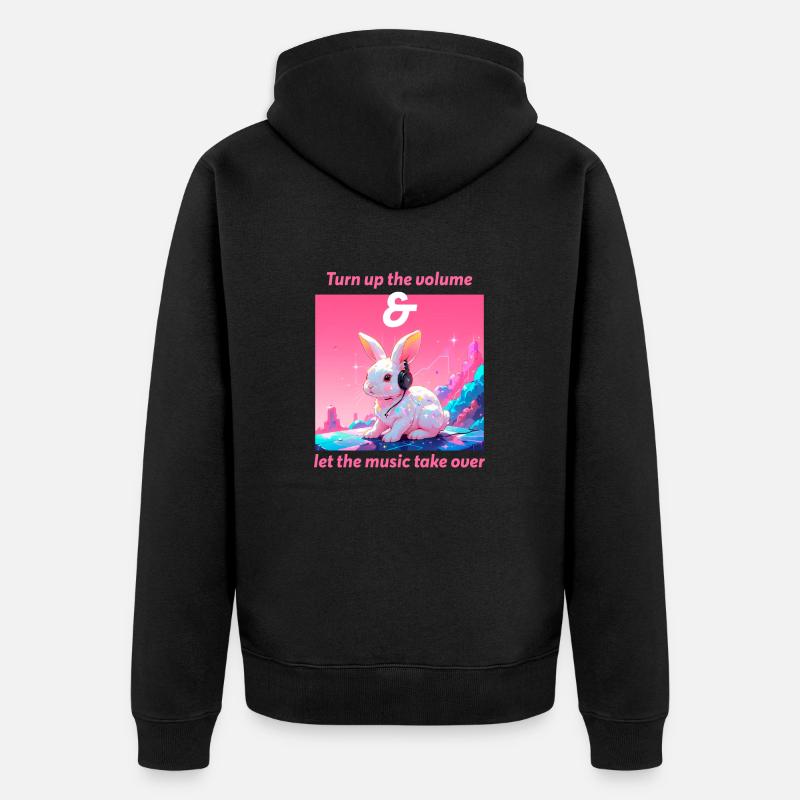 Montez le volume - Veste à capuche bio Premium Unisexe - noir