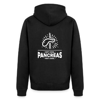 Pas cool Pancréas Pas cool - Chemise pour diabète de type 1 - Veste à capuche bio Premium Unisexe - noir - Dos - Nico (187cm)