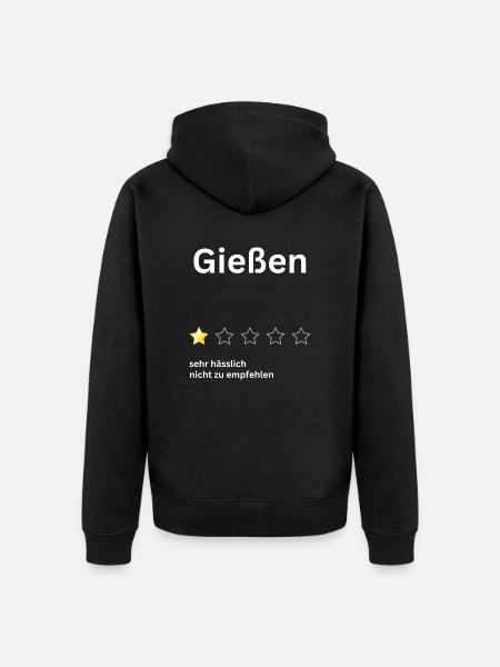 Gießen 1star - Unisex Premium Bio Zip Hoodie - Schwarz