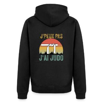 Je Peux Pas J'ai Judo - Judo Arts Martiaux Pour - Veste à capuche bio Premium Unisexe - noir - Dos - Nico (187cm)