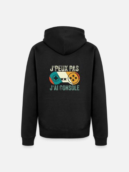J'Peux Pas J'Ai Console - Veste à capuche bio Premium Unisexe - noir
