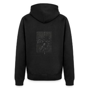 Conception des clés du secret - Veste à capuche bio Premium Unisexe - noir - Dos - Nico (187cm)