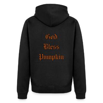 GodBlessCitrouille - Veste à capuche bio Premium Unisexe - noir - Dos - Nico (187cm)