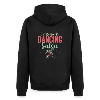 Je préfère danser la salsa la musique latine la salsa dansante - Veste à capuche bio Premium Unisexe - noir - Dos - Nico (187cm)