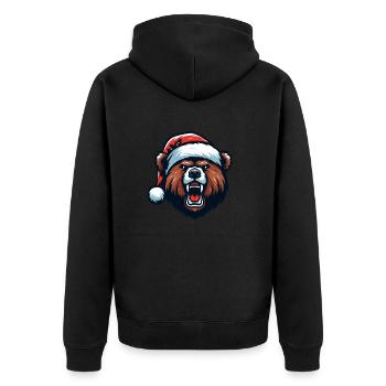 Ours Grizzly de noël - Veste à capuche bio Premium Unisexe - noir - Dos - Nico (187cm)