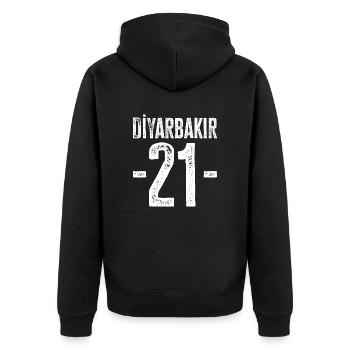 Diyarbakır 21 – Fierté de la culture et de l’histoire - Veste à capuche bio Premium Unisexe - noir - Dos - Nico (187cm)