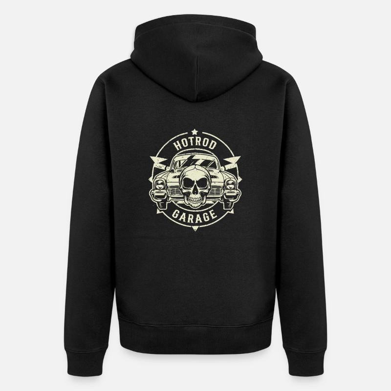 Garage Hotrod - Veste à capuche bio Premium Unisexe - noir