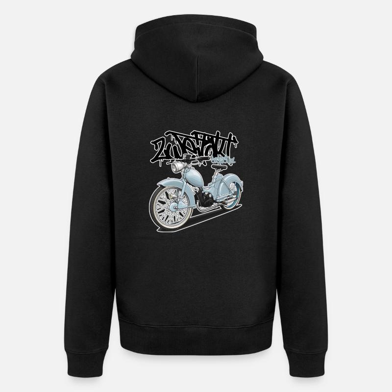 SR2 (hellblau) // Illustration - Unisex Premium Bio Zip Hoodie - Schwarz