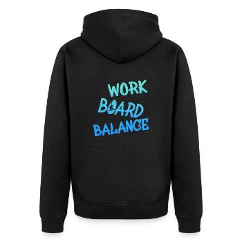 Snowboarder Snowboarding Snowboard - Unisex Premium Bio Zip Hoodie - Schwarz - Hinten - Nico (187cm)