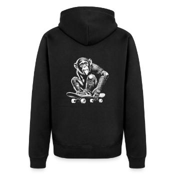 Skateboard - Veste à capuche bio Premium Unisexe - noir - Dos - Nico (187cm)