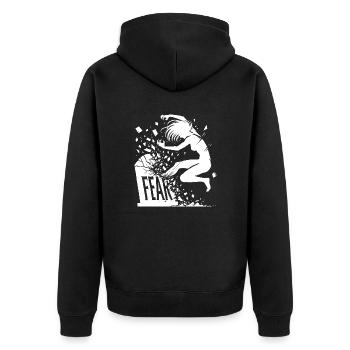 Détruisez vos peurs - Veste à capuche bio Premium Unisexe - noir - Dos - Nico (187cm)