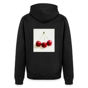 Cerise - Veste à capuche bio Premium Unisexe - noir - Dos - Nico (187cm)