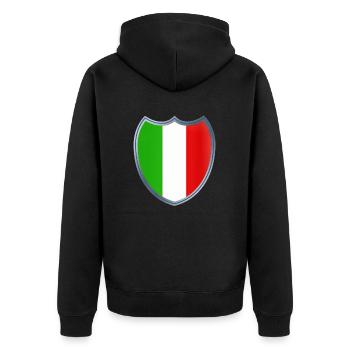 Italie (Italien_Wappen) - Veste à capuche bio Premium Unisexe - noir - Dos - Nico (187cm)