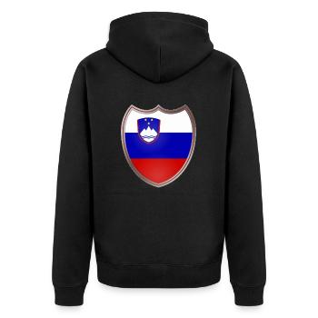 Slovénie (Slovénie _Wappen) - Veste à capuche bio Premium Unisexe - noir - Dos - Nico (187cm)