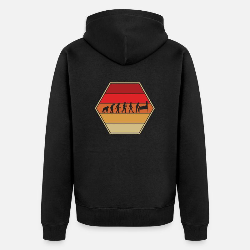 Pinball machine Evolution Pinball Development - Unisex Premium Organic Zip Hoodie - black