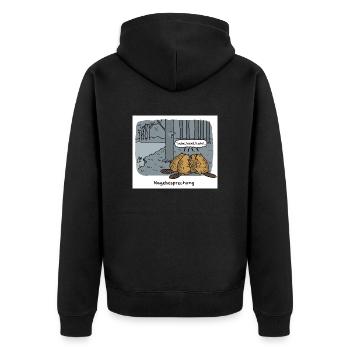 Screenshot 20241122 183047 Facebook 2 - Unisex Premium Bio Zip Hoodie - Schwarz - Hinten - Nico (187cm)