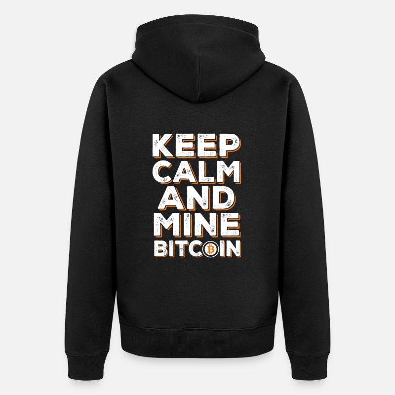 BITCOIN - Unisex Premium Bio Zip Hoodie - Schwarz