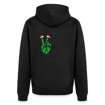 Symbole de la paix de Noël - Veste à capuche bio Premium Unisexe - noir - Dos - Nico (187cm)